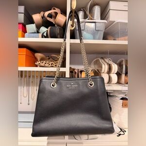 Kate Spade Black Shoulder Bag with Chain Straps